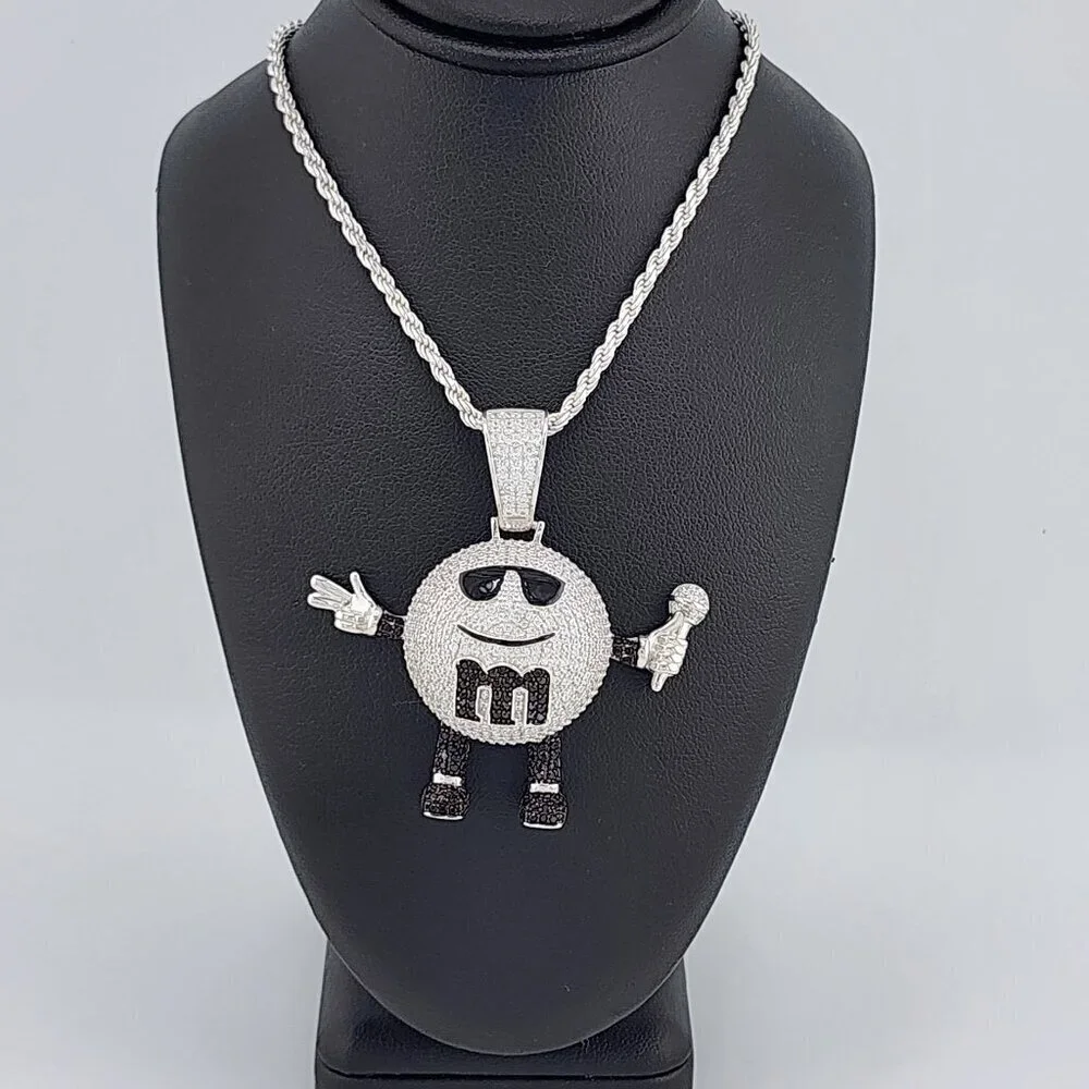 Brand New Sterling SIlver 925 M & M Design Necklace